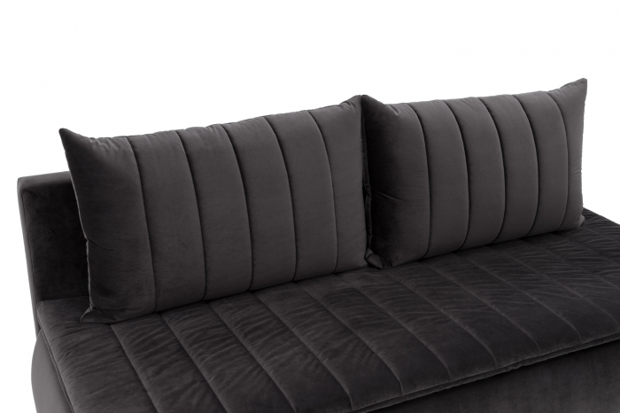 Canapea HARRY, 3 locuri extensibila cu functie de somn, relaxare si depozitare, stofa gri inchis Riviera 97 , 208x96x102, ext.200x160cm [7]