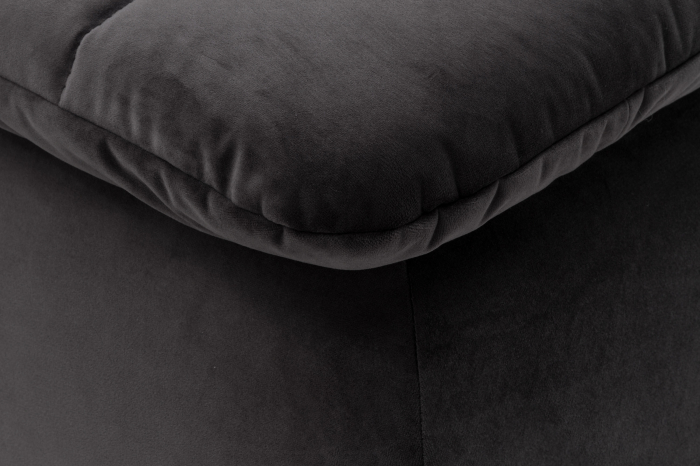 Canapea HARRY, 3 locuri extensibila cu functie de somn, relaxare si depozitare, stofa gri inchis Riviera 97 , 208x96x102, ext.200x160cm [6]