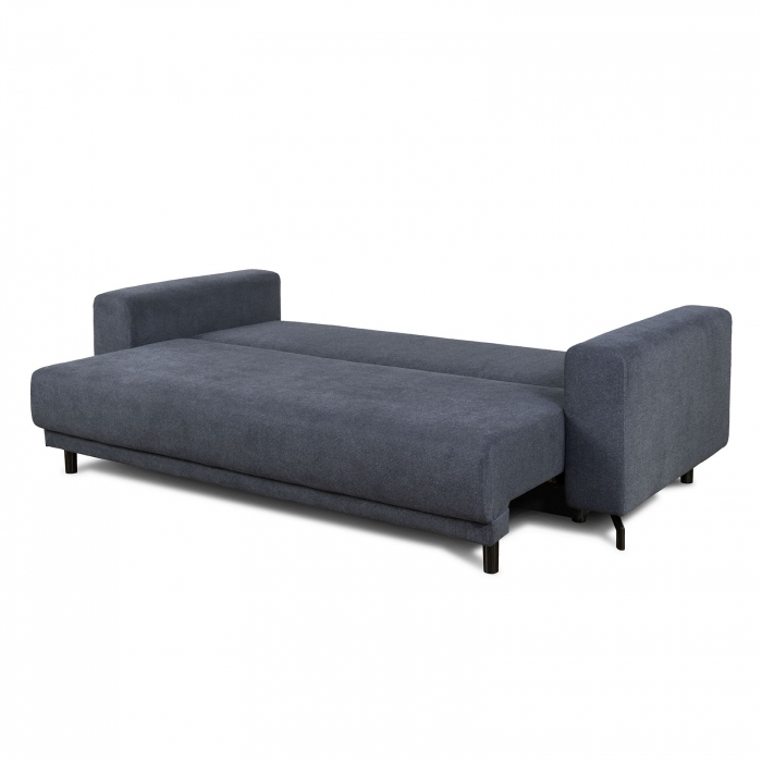 CAPRI, Canapea extensibila 3 locuri, cu functie somn, relaxare si depozitare, stofa albastru inchis, 244x109x89, ext.197x147 cm [3]