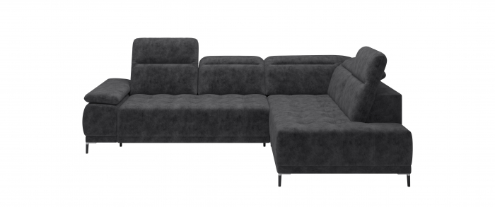 Coltar living extensibil functie relaxare FOCUS L, 2SL-2OTR, dreapta, stofa graphite, 278x204x82(98)cm. [5]