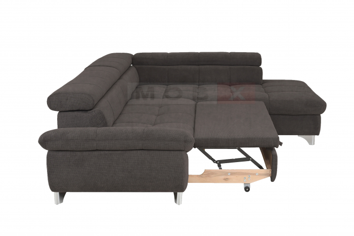 Coltar Living extensibil, functie somn GEMINI 3F-OTM, dreapta, stofa G004 New York  charcoal, 312x231x97, ext.228x127cm. [3]