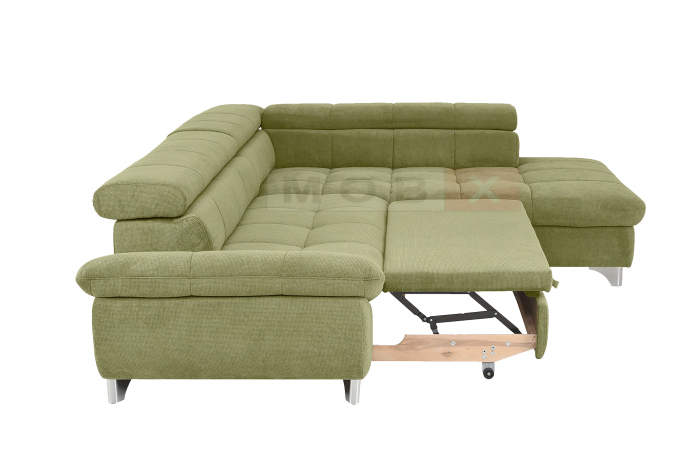 Coltar Living extensibil, functie somn GEMINI 3F-OTM, dreapta, stofa G006 New York olive, 312x231x97, ext.228x127cm. [3]