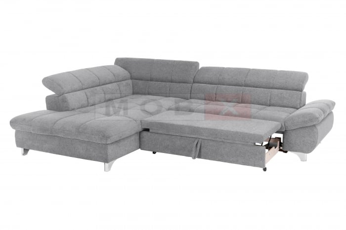 Coltar Cotta, GEMINI OTM-3F stanga, pentru living, extensibil, functie somn, stofa G002 New York light grey, 312x231x97, ext.228x12 [2]