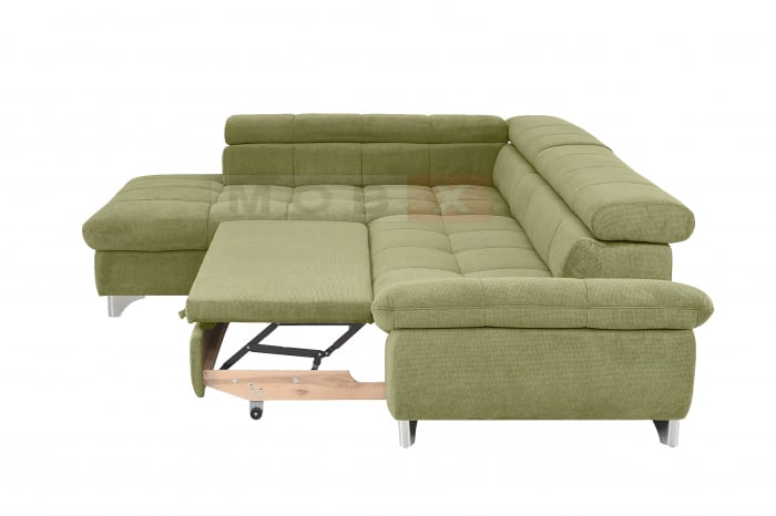 Coltar Living extensibil, functie somn GEMINI OTM-3F,stanga, stofa G006 New York olive, 312x231x97, ext.228x127cm. [3]