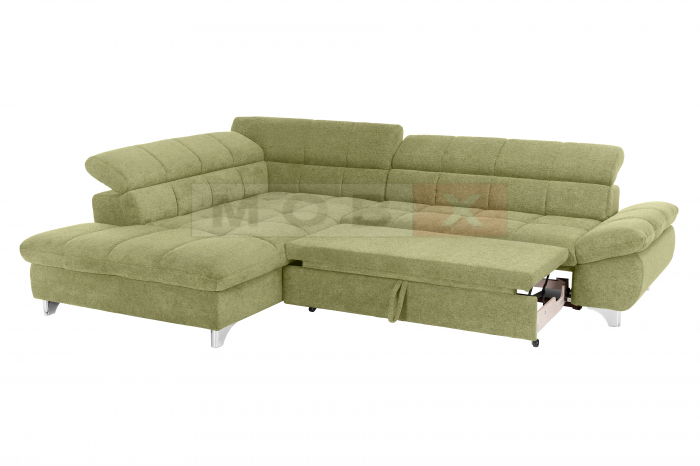 Coltar Living extensibil, functie somn GEMINI OTM-3F,stanga, stofa G006 New York olive, 312x231x97, ext.228x127cm. [2]