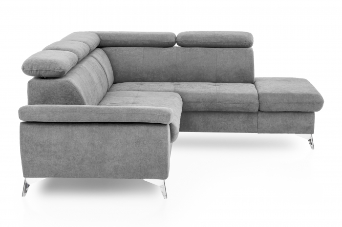 Coltar extensibil GISELE 2.5F-OTM/BK KLEIN, dreapta, stofa gri G002, 256x209x83(99), ext.177x120cm. [6]