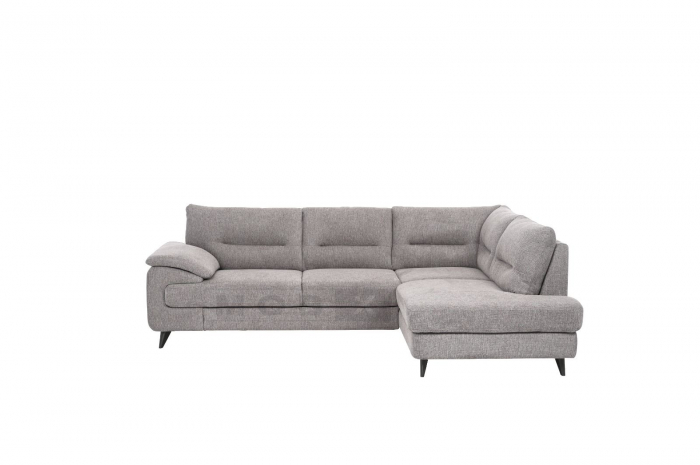 Coltar extensibil SPECTRE 2F-OTM/BK, dreapta, stofa gri F186, 256x183x85(108), ext.174x123cm [4]