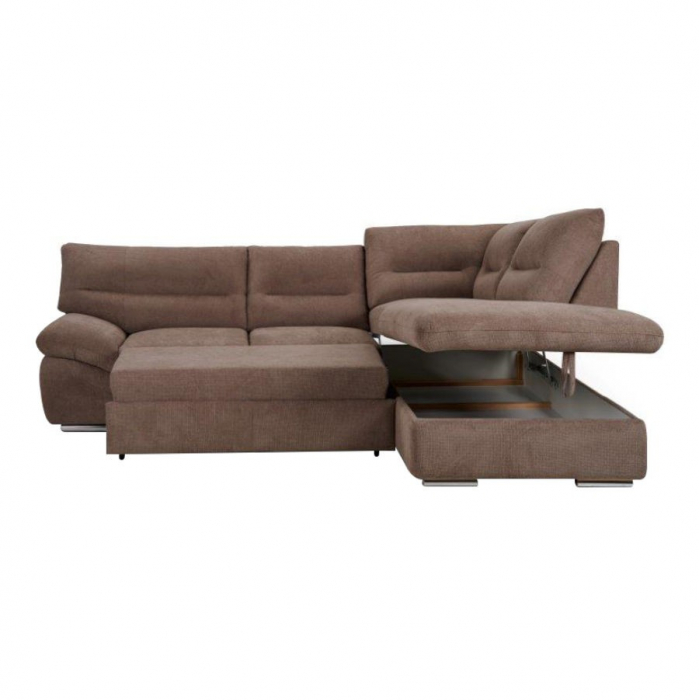 Coltar extensibil WILLIAM 2F-OTM/BK, stofa F003 maro deschis, dreapta, 268x216x87, ext.183x123cm. [4]