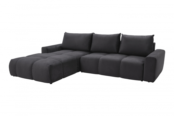 Coltar Living ATLANTIC, extensibil cu functie somn, stanga, stofa gri Element 01, 304x216x92, ext.252x132cm [2]