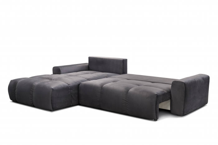 Coltar Living ATLANTIC, extensibil cu functie somn, stanga, stofa gri Element 01, 304x216x92, ext.252x132cm [10]