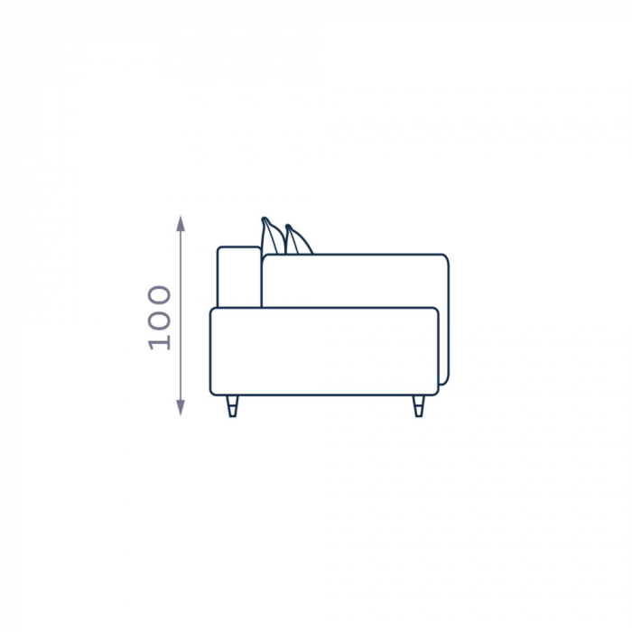 Coltar Living BE Set-2, structura fixa cu functie relaxare, stanga, stofa auriu Piano 23, 295x250x104cm [4]
