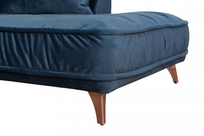 Coltar Living BELAVIO Set-2, structura fixa cu functie relaxare, dreapta, stofa blue Monolit 77, 288x210x(71-92)cm [6]