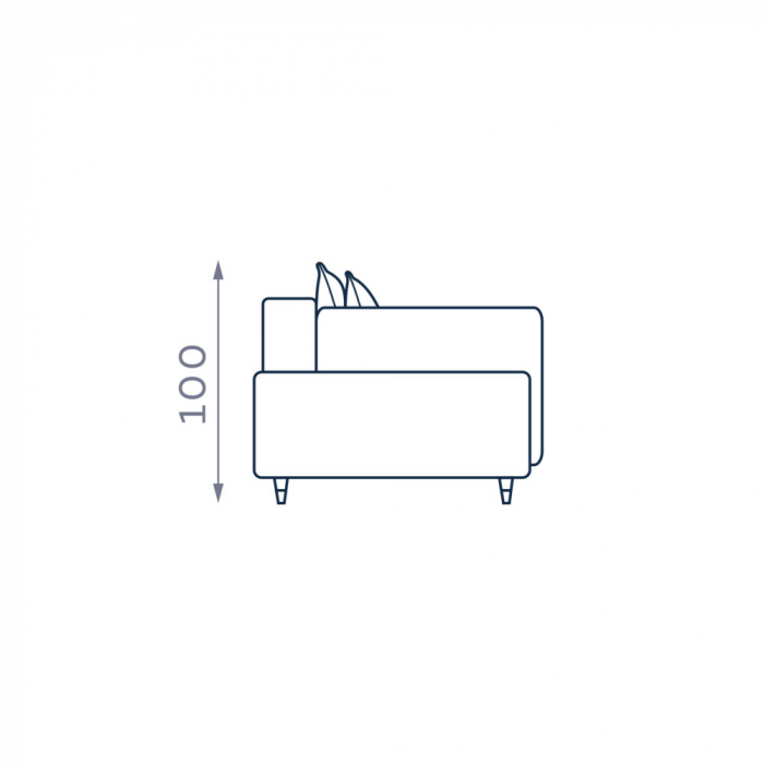 Coltar Living BELLISA Set-1, structura fixa cu functie relaxare, dreapta, stofa gri Piano 14, 315x293x104cm [3]