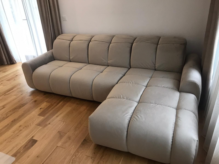 Coltar Living BULLET, extensibil cu functie relaxare si depozitare, dreapta, stofa turquise Velvet 659, 294x194x(80-102), ext.240x137cm [38]