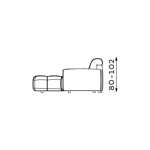 Coltar Living BULLET Set-1, structura fixa cu functie relaxare, dreapta, stofa rosu Velvet 663 , 279x279x(80-102)cm [7]