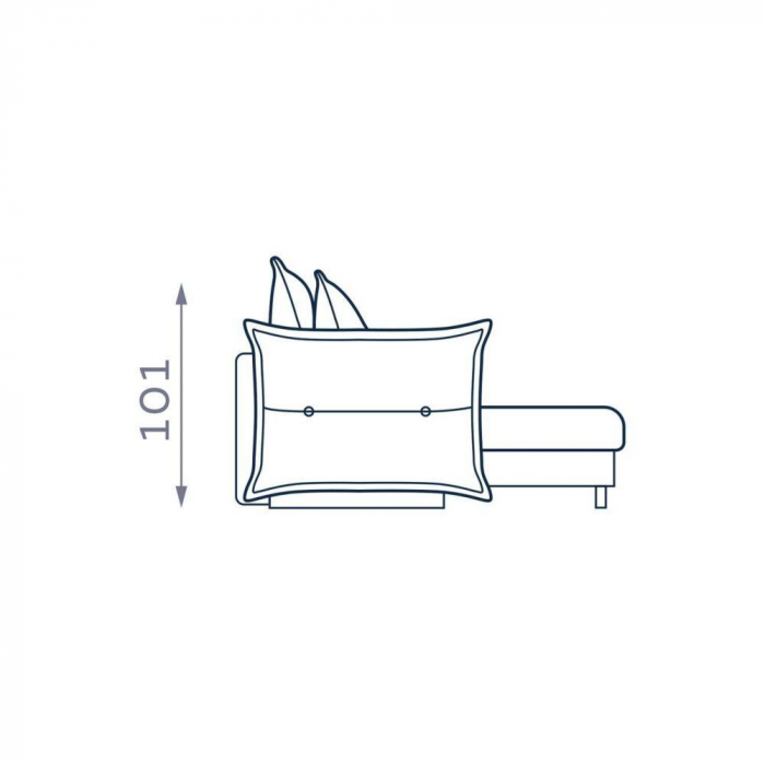 Coltar Living CARMEN Set-2, extensibil cu functie relaxare si depozitare, dreapta, stofa beige Kingston 03, (318-342)x187x101, ext.283x140cm [7]