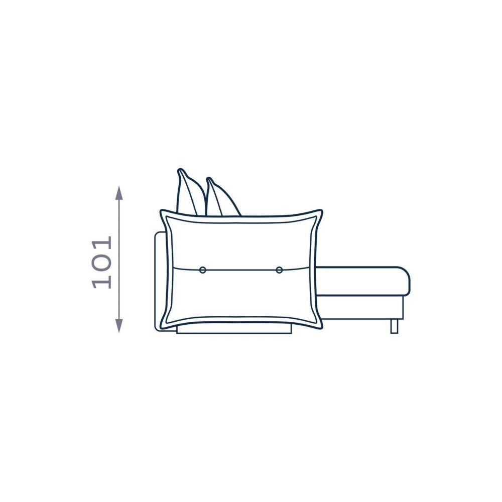 Coltar Living CARMEN Set-2, extensibil cu functie relaxare si depozitare, dreapta, stofa beige Piano 04, (318-342)x187x101, ext.283x140cm [7]