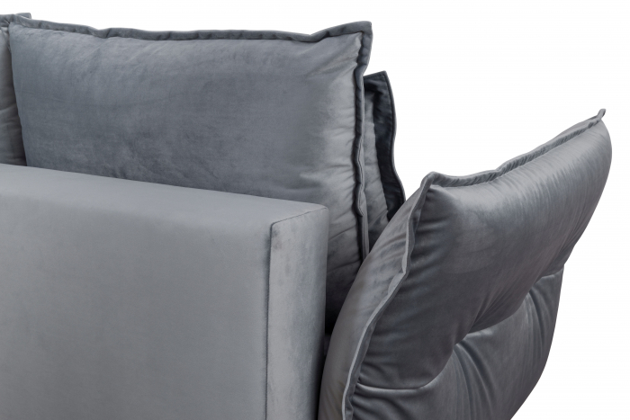 Coltar Living CARMEN Set-2, extensibil cu functie relaxare si depozitare, dreapta, stofa gri Piano 14, (318-342)x187x101, ext.283x140cm [8]