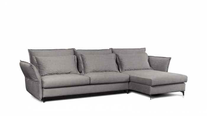 Coltar Living CARMEN Set-2, extensibil cu functie relaxare si depozitare, dreapta, stofa gri Tarim 17, (318-342)x187x101, ext.283x140cm [2]