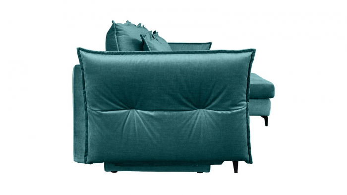 Coltar Living CARMEN Set-2, extensibil cu functie relaxare si depozitare, dreapta, stofa Turquoise 15 Boston, (318-342)x187x101, ext.283x140cm [4]