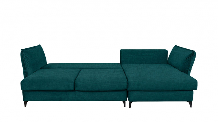 Coltar Living CARMEN Set-2, extensibil cu functie relaxare si depozitare, dreapta, stofa Turquoise 15 Boston, (318-342)x187x101, ext.283x140cm [7]