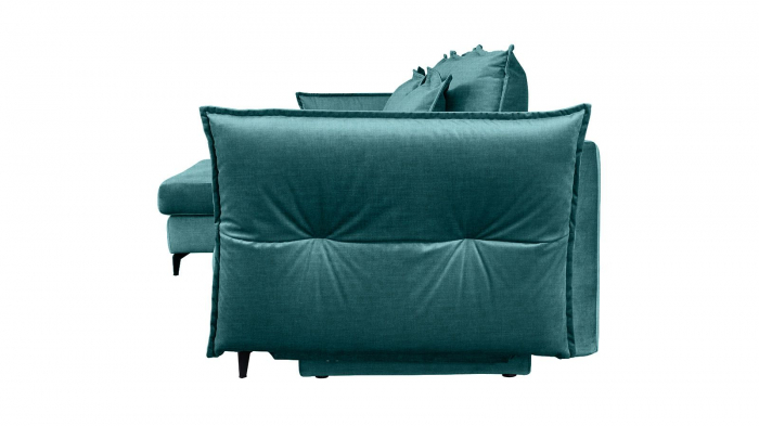 Coltar Living CARMEN Set-2, extensibil cu functie relaxare si depozitare, stanga, stofa Turquoise 15 Boston, (318-342)x187x101, ext.283x140cm [4]