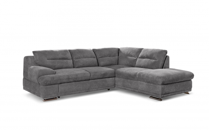 Coltar Living extensibil cu functie somn COAST 2F-OTM/BK KL, dreapta, stofa gri F001+C265, 264x217x88, ext.183x122cm [2]