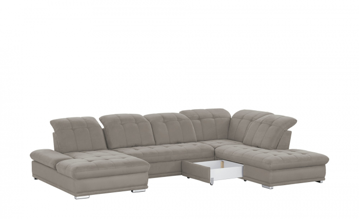 Coltar Living extensibil cu functie somn HOLIDAY REC-3F-RE-OTM/SK, dreapta, stofa velvet silver F601, 386x265x86(102), ext.295x132cm [5]