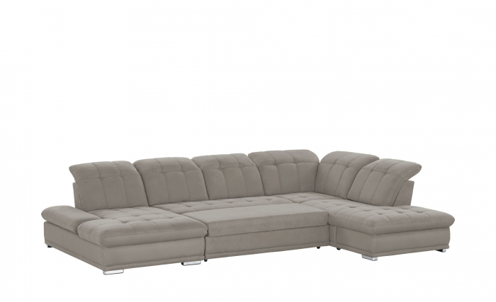 Coltar Living extensibil cu functie somn HOLIDAY REC-3F-RE-OTM/SK, dreapta, stofa velvet silver F601, 386x265x86(102), ext.295x132cm [3]