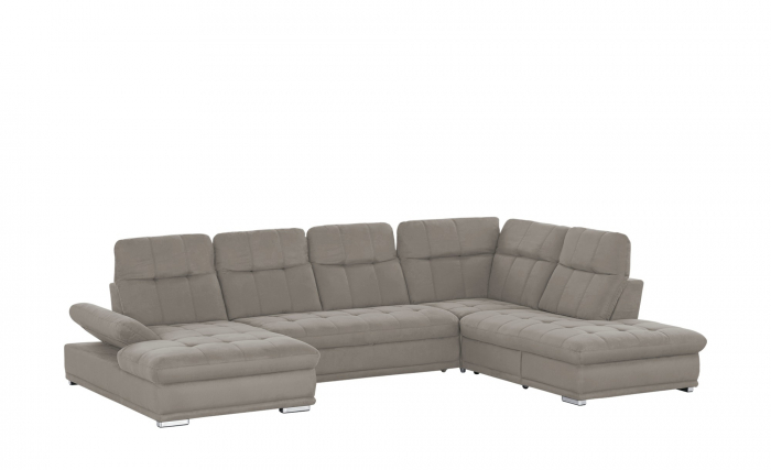 Coltar Living extensibil cu functie somn HOLIDAY REC-3F-RE-OTM/SK, dreapta, stofa velvet silver F601, 386x265x86(102), ext.295x132cm [4]