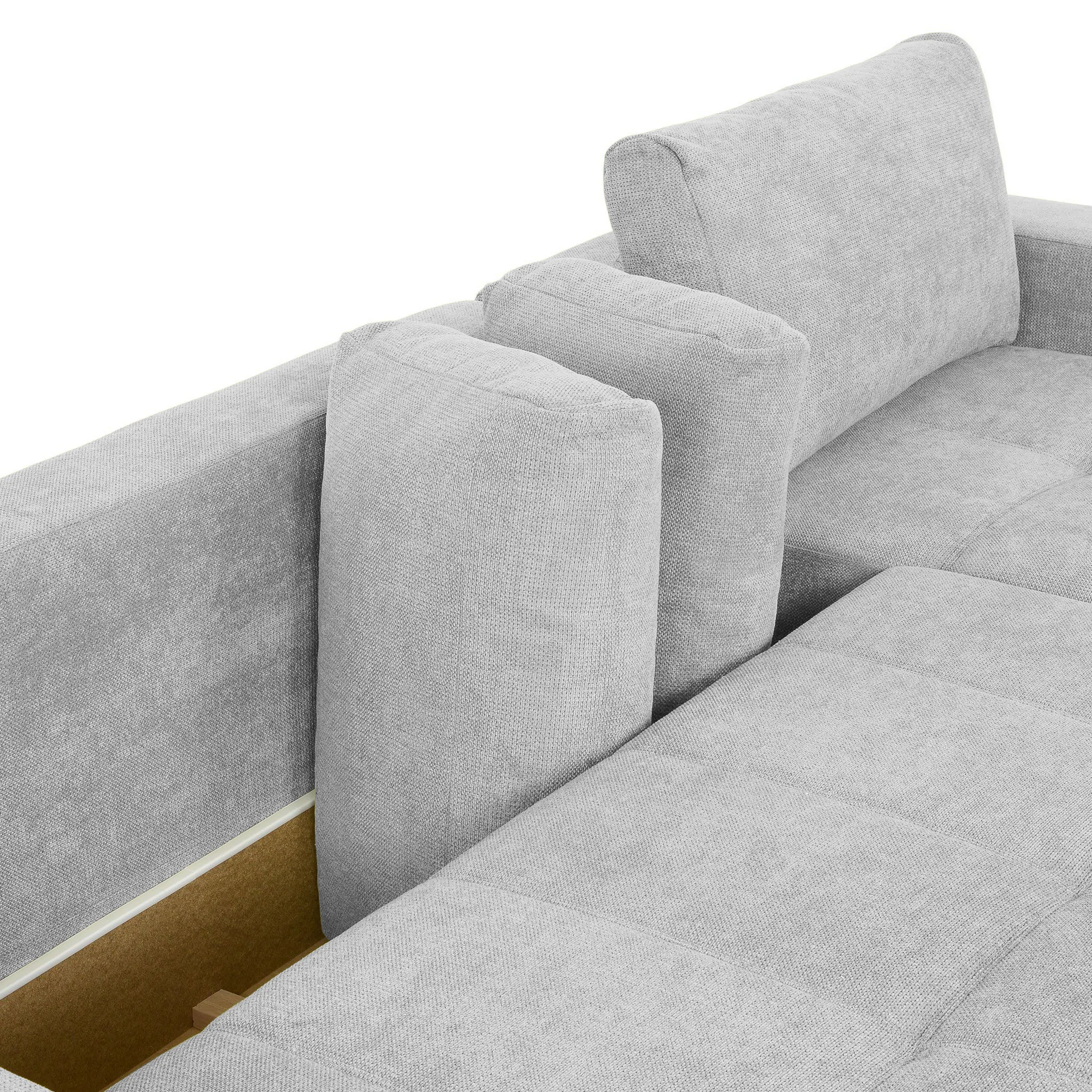 Coltar Living extensibil cu functie somn MM321 BOLERO 2DL-REC, dreapta, stofa gri F009, 280x165x66(87), ext.230x130cm [6]