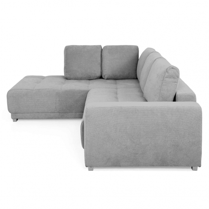 Coltar Living extensibil cu functie somn MM321 BOLERO OTM-2DL, stanga, stofa gri F001, 280x204x66(87), ext.230x130cm [4]
