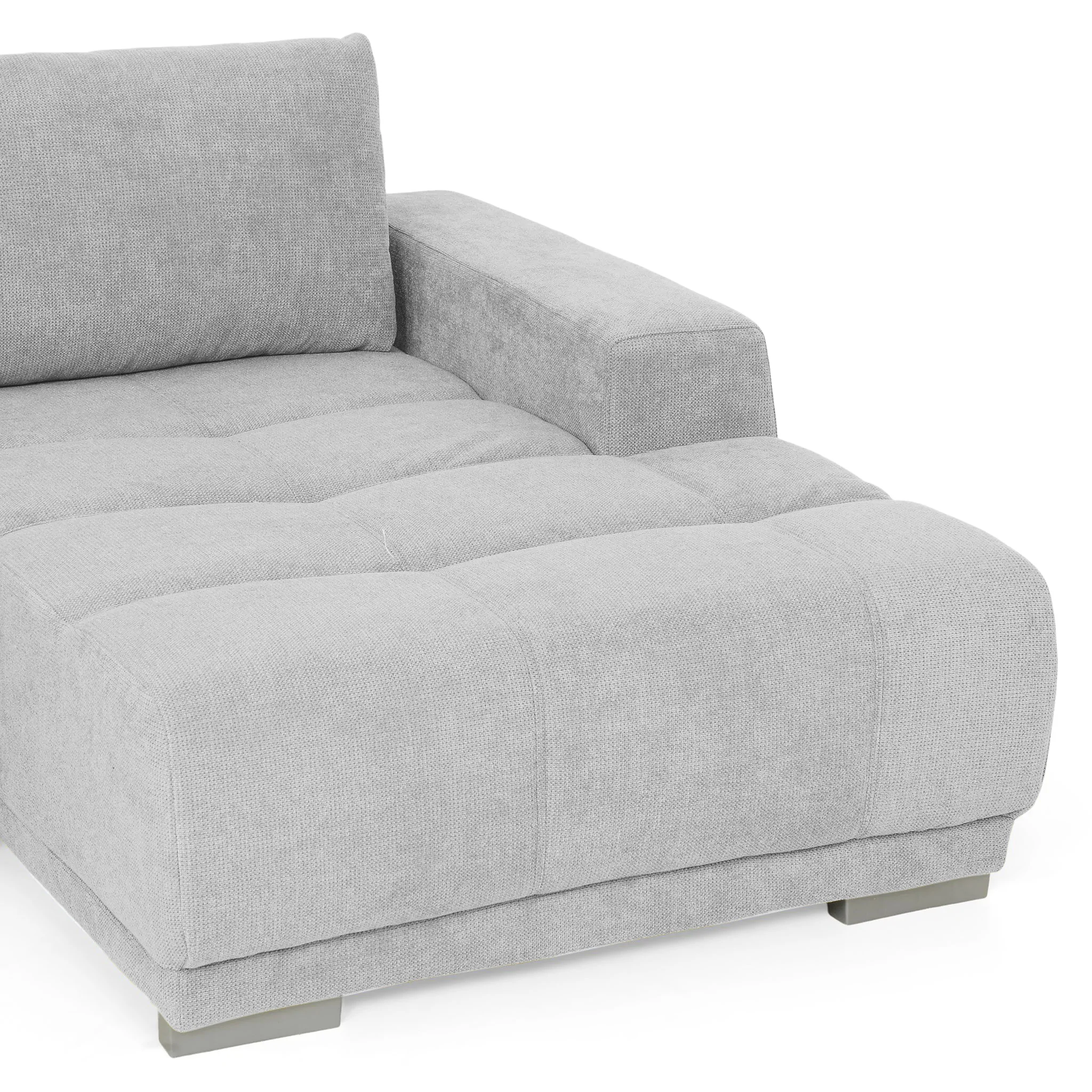 Coltar Living extensibil cu functie somn MM321 BOLERO REC-2DL, stanga, stofa gri deschis F009, 280x165x66(87), ext.230x130cm [7]