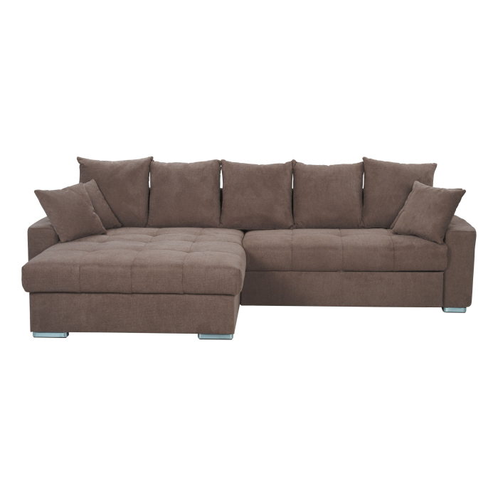 Coltar Living extensibil cu functie somn MM272 SALVADOR REC/BK BREIT-2F INK, stanga, stofa maro F003, 293x164x72(89), ext.245x138cm [3]