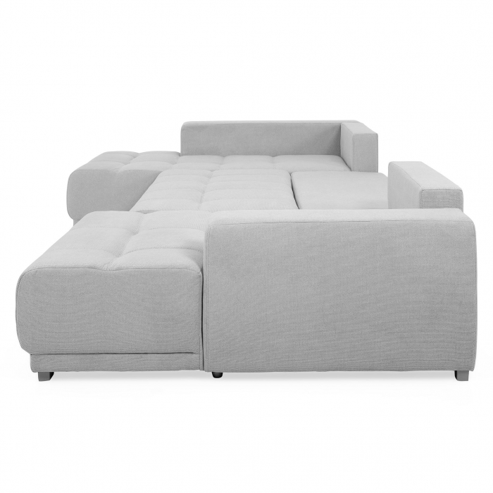 Coltar U pentru living, extensibil cu functie somn, MM321 BOLERO OTM-2DL-REC, stanga, stofa gri G002, 365x204x66(87), ext.313x130cm [5]