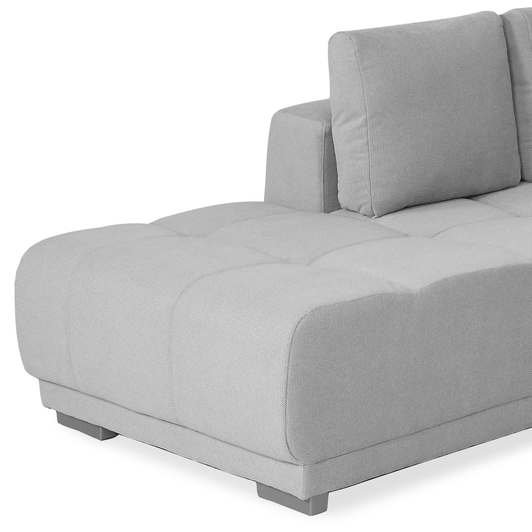 Coltar U pentru living, extensibil cu functie somn, MM321 BOLERO OTM-2DL-REC, stanga, stofa gri G002, 365x204x66(87), ext.313x130cm [7]