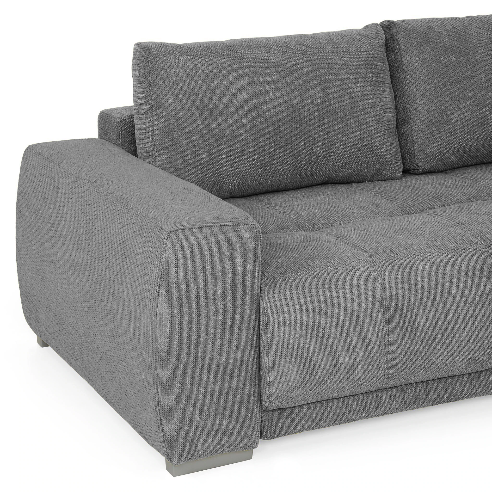 Coltar Living extensibil cu functie somn MM321 BOLERO REC-2DL, stanga, stofa gri F001, 280x165x66(87), ext.230x130cm [7]