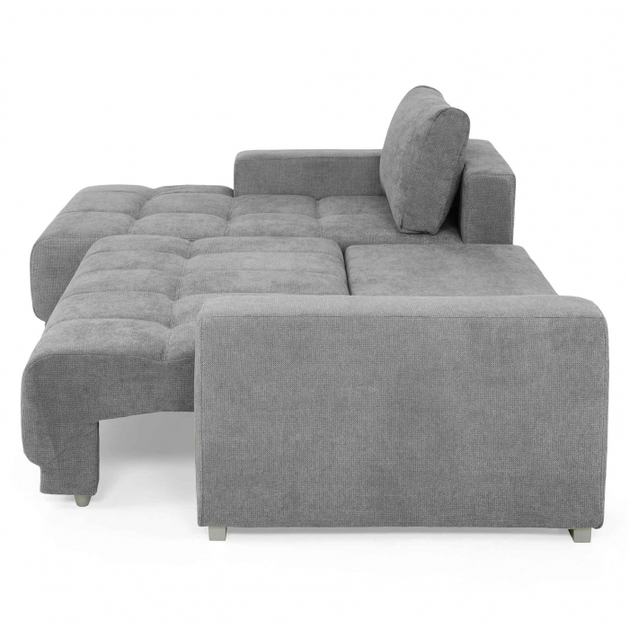 Coltar Living extensibil cu functie somn MM321 BOLERO REC-2DL, stanga, stofa gri F001, 280x165x66(87), ext.230x130cm [5]