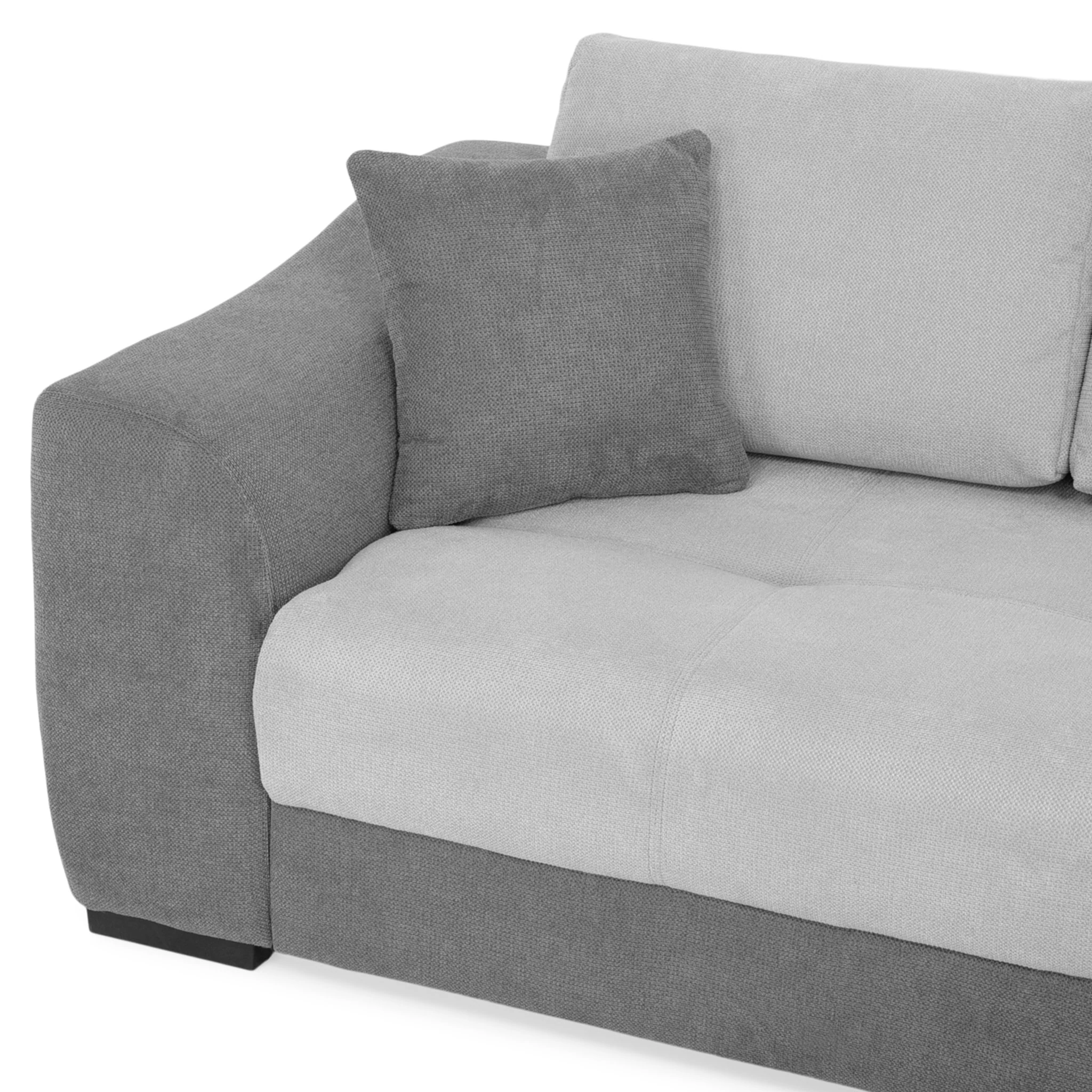 Coltar Cotta Minimaxx, MM334 FLEX 2DL-REC, dreapta, pentru living, extensibil cu functie somn, stofa gri, F001/F009, 314x203x67(85), ext.252x128cm [12]