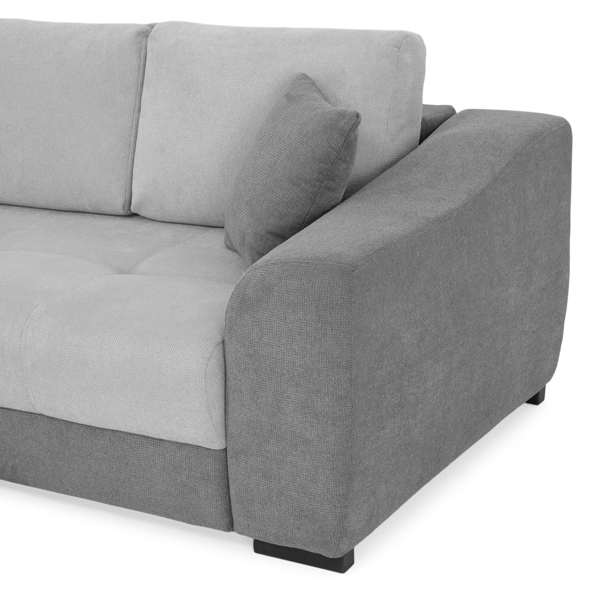 Coltar Cotta Minimaxx, MM334 FLEX REC-2DL stanga,  pentru living, extensibil cu functie somn, stofa gri F001/F009, 314x203x67(85), ext.252x128cm [13]