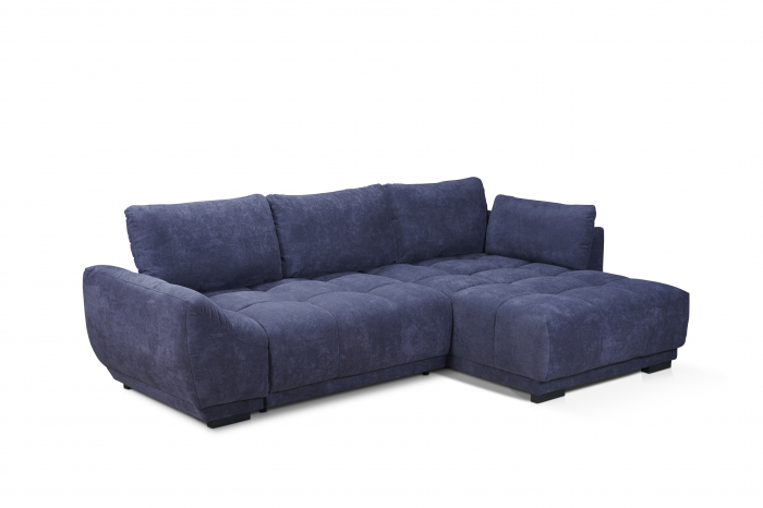 Coltar Living extensibil cu functie somn MM358 RUMBA 1,5DL-REC, dreapta, stofa blue  G705, 269x169x66(87), ext.208x130cm [5]