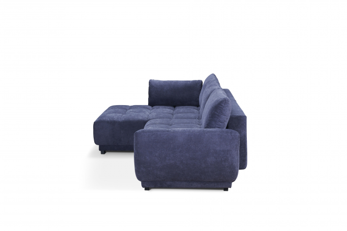 Coltar Living extensibil cu functie somn MM358 RUMBA REC-1,5DL, stanga, stofa blue  G705, 269x169x66(87), ext.208x130cm [7]