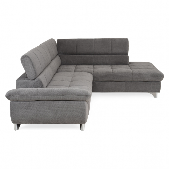 Coltar Living extensibil, functie somn GEMINI 3F-OTM,dreapta, stofa gri F001, 312x231x97, ext.228x127cm. [7]
