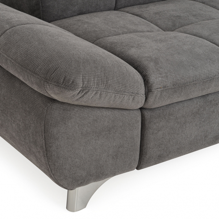 Coltar Living extensibil, functie somn GEMINI 3F-OTM,dreapta, stofa gri F001, 312x231x97, ext.228x127cm. [9]