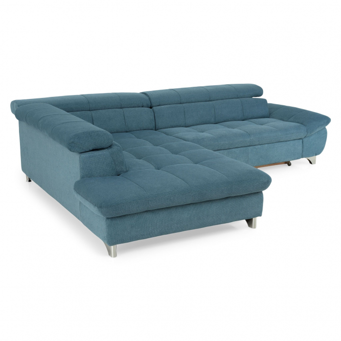 Coltar Living extensibil, functie somn GEMINI OTM-3F,stanga, stofa azure F011, 312x231x97, ext.228x127cm. [7]