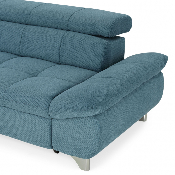 Coltar Living extensibil, functie somn GEMINI OTM-3F,stanga, stofa azure F011, 312x231x97, ext.228x127cm. [13]