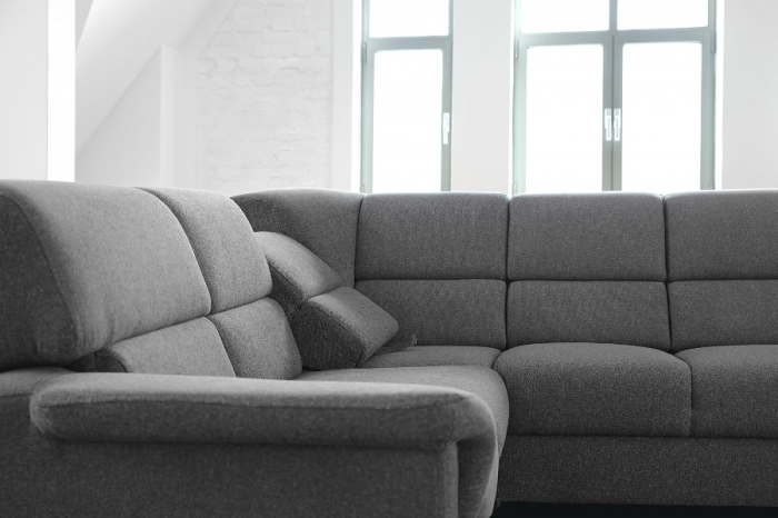 Coltar Living PARIS FASANO, extensibil, cu functie somn,relaxare si depozitare, stanga, stofa gri, 270x219x91, ext.205x120cm [3]