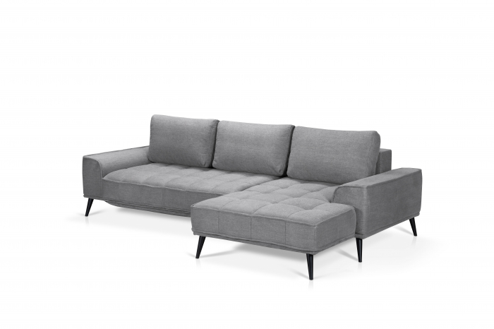 Coltar Living MM500 GOMERA 3DL-REC, extensibil cu functie somn, relaxare si depozitare, dreapta, stofa gri deschis G002, 291x168x(88-112), ext.234x136cm [4]