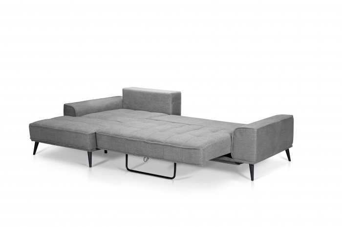 Coltar Living MM500 GOMERA REC-3DL, extensibil cu functie somn, relaxare si depozitare, stanga, stofa gri deschis G002, 291x168x(88-112), ext.234x136cm [3]