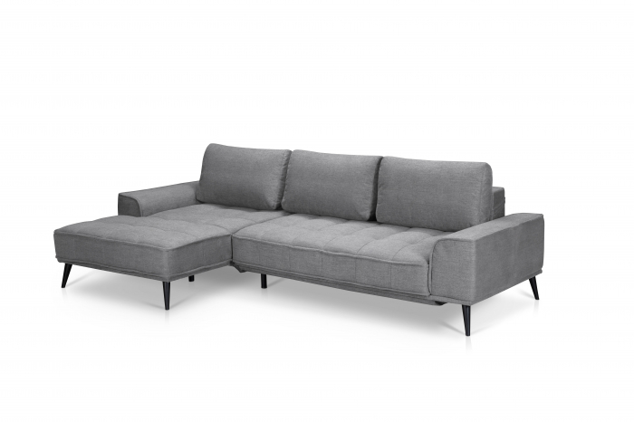 Coltar Living MM500 GOMERA REC-3DL, extensibil cu functie somn, relaxare si depozitare, stanga, stofa gri deschis G002, 291x168x(88-112), ext.234x136cm [2]